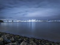 San Francisco Cityscape at Night: Overlooking the Ocean