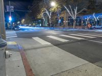 San Francisco Night: Urban Crossing in the City