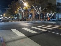 San Francisco Night: Urban Crossing in the City