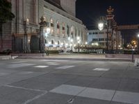 San Francisco Night View of Classic Architecture Hotel 001
