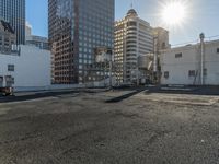 San Francisco Skyline: A City Parking Lot View