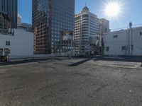 San Francisco Skyline: A City Parking Lot View