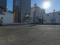 San Francisco Skyline: A City Parking Lot View