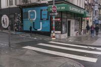 San Francisco Wet City Street in Urban Art District
