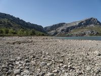 Sandy Beach by a Clear Lake