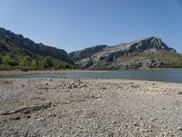 Sandy Beach by a Clear Lake