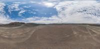 a 3d photo of a beach that looks like it has an ocean and sky in the background