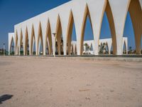 Sandy Street in Egypt with Modern Architecture