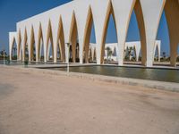 Sandy Street in Egypt with Modern Architecture