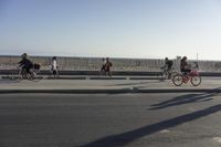 Santa Monica Beach Walkway: Clear Sky and Coastal Views