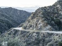 Scenic Aerial View of California Landscape and Mountain Pass