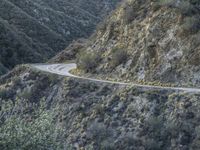 Scenic Aerial View of California Landscape and Mountain Pass