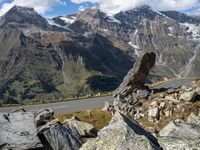 Scenic Asphalt Road in the Austrian Highlands