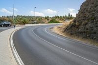 Scenic Asphalt Road in Nature Landscape, Granada