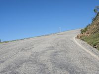 Scenic California Landscape with Curving Road and Blue Sky