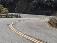 Scenic California Landscape with Curved Mountain Road