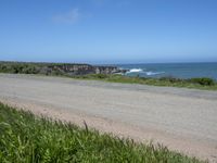 Scenic Coastal Drive in California: Clear Skies and Beautiful Landscape