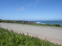 Scenic Coastal Drive in California: Clear Skies and Beautiful Landscape