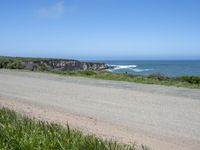 Scenic Coastal Drive in California: Clear Skies and Beautiful Landscape