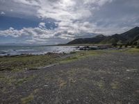 Scenic Coastal Landscape with Highland Mountains