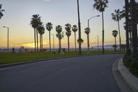 Scenic Coastal Road in Los Angeles, California, USA at Dawn