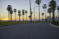 Scenic Coastal Road in Los Angeles, California, USA at Dawn