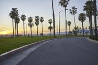Scenic Coastal Road in Los Angeles, California, USA at Dawn