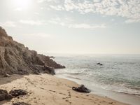 Scenic Coastal View with Sandy Beach and Azure Waters