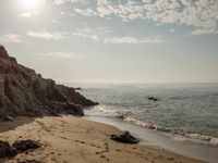 Scenic Coastal View with Sandy Beach and Azure Waters