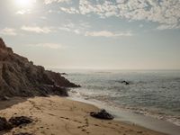 Scenic Coastal View with Sandy Beach and Azure Waters