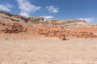 the desert is very sparse, with no people on it and no people walking around