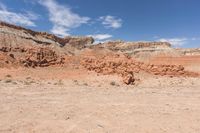the desert is very sparse, with no people on it and no people walking around