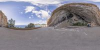 three different pictures of a dirt road and cliff in the sky with the caption's photo as you are