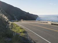 Scenic Drive in California: Asphalt Road Along the Coastal Headlands