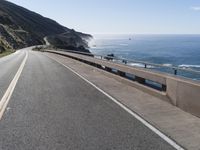 Scenic Drive Along California Coastline with Ocean Views