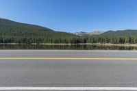 Scenic Drive through Colorado Mountains on Asphalt