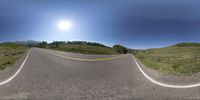 an image of the camera in the road 360 viewing view of it is very long and winding