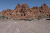 Scenic Drive through Nevada Desert and Red Rock