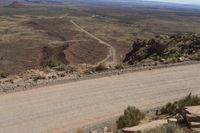 Scenic Drive in Utah: Road through Red Rock Mountains