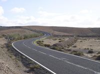 Scenic Elevated Road in Fuerteventura, Spain