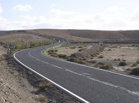 Scenic Elevated Road in Fuerteventura, Spain