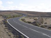 Scenic Elevated Road in Fuerteventura, Spain