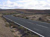 Scenic Elevated Road in Fuerteventura, Spain