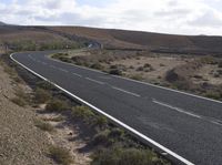 Scenic Elevated Road in Fuerteventura, Spain
