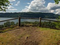 Scenic Highland Landscape with Lake and Vegetation