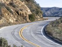 Scenic Highway in California with Mountain Landforms