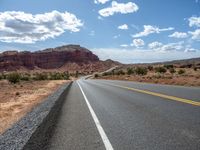 Scenic Landscape Road with Clear Skies in Utah