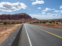 Scenic Landscape Road with Clear Skies in Utah