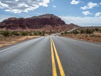 Scenic Landscape Road with Clear Skies in Utah