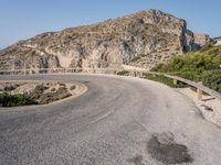 Scenic Mountain Drive in Spain: Clear Sky and Stunning Landscape